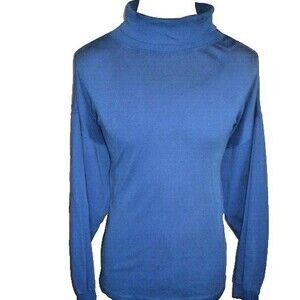 Mens American Weekend Blue Full Turtle Neck Cotton LS Base Layer T-Shirt sz XXL